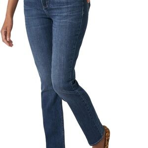 Signature Levi Strauss Womens Mid-Rise Straight Leg Size 22W L Stretch Comfort